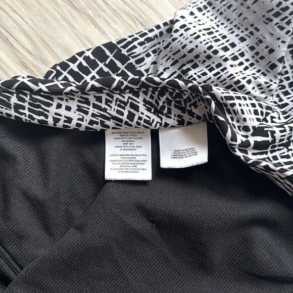 Jones Studio Separates Black & White Zip Up Skirt Size 16 - Picture 6 of 7